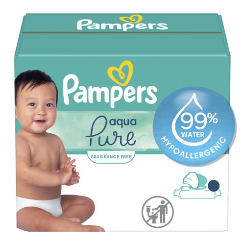 Pampers Aqua Pure Natural Sensitive Baby Wipes