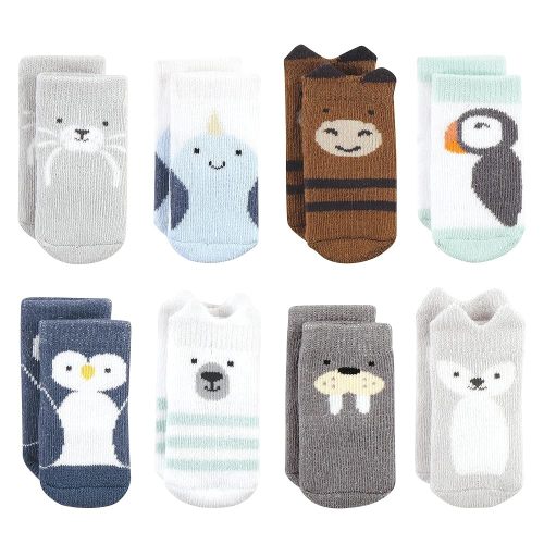 Hudson Baby Baby Girls' Cotton Rich Newborn and Terry Socks