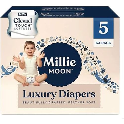 Diapers Sizes 1-6 Luxury Diapers COUCHES DE Luxe (Choose Size) (Size 5-64 Diapers (28lbs-39lbs)), White