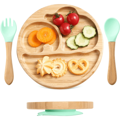 Bamboo Baby Plates with Utensils