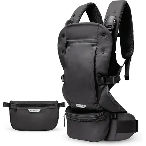 Colugo Baby Carrier - Baby Carrier Newborn to Toddler, Toddler Carrier, Adjustable, Lightweight, Breathable Carrier for Newborn to 33 Pounds (Black)