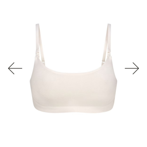 COTTON JERSEY MATERNITY NURSING SCOOP BRALETTE | MARBLE