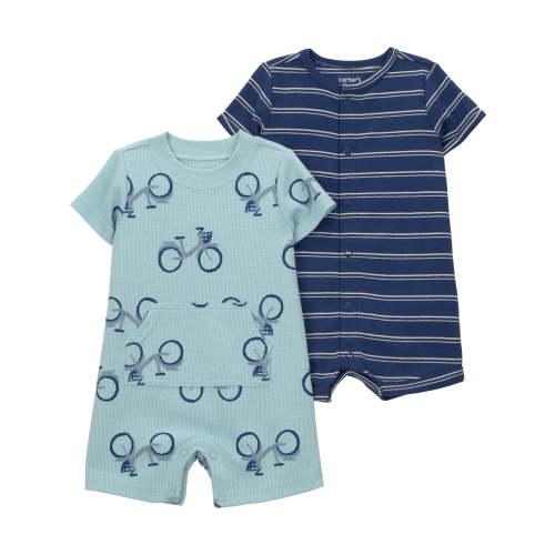Carter's Child of Mine Baby Boy Romper, 2-Pack, Sizes 0/3-24 Months