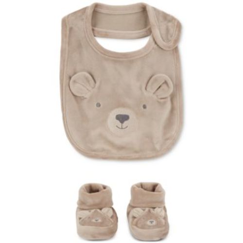 Baby Bear Booties & Bib, 3 Piece Set