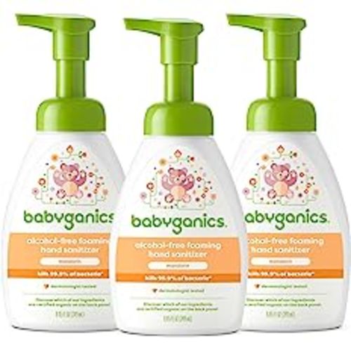 Babyganics Foaming Pump Hand Sanitizer, Mandarin, 8.45 Fl Oz (Pack of 3)