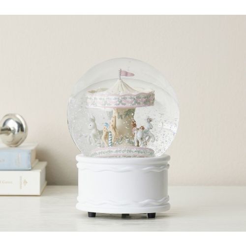 AERIN Spinning Carousel Musical Snow Globe
