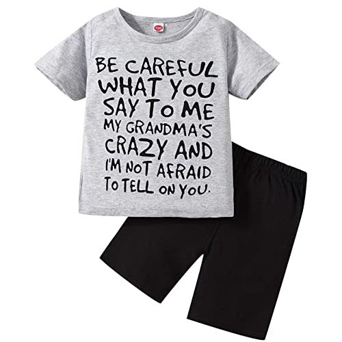 Junsyuffk 6-9 Month Girl Clothes Baby Boys Girls Casual Outfits Short Sleeve T-Shirt Top Fashionable Jogger Shorts Unisex 2Pcs Summer Outfits Set 2t Boys Clothes Grey