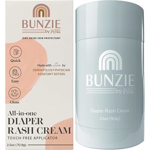 Touch-Free Diaper Rash Cream with Applicator - Butt Cream for Baby Rash with Zinc Oxide Treatment- Alternative to Butt Paste Spatula- Hypoallergenic Infant Care-Vegan & Paraben-Free Balm 2.5 oz