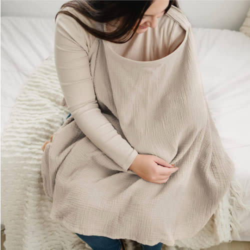 Konssy Muslin Nursing Cover for Baby Breastfeeding, Breathable 100% Cotton
