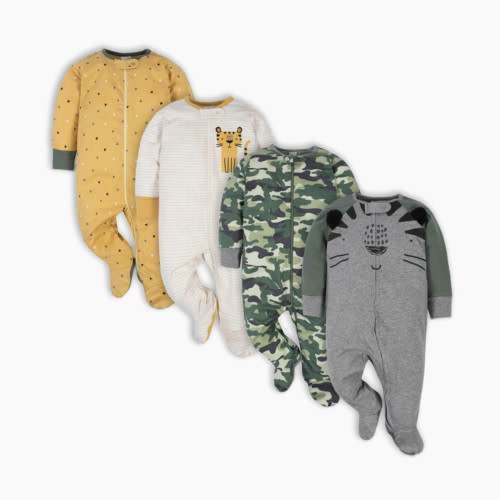 Gerber Sleep 'n Plays (4 Pack) - Camo Tiger, 6-9M
