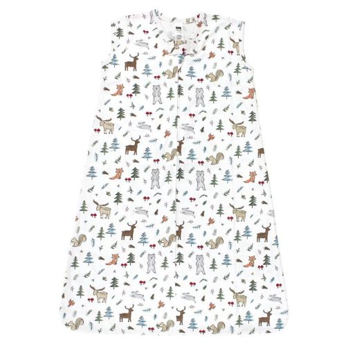 Hudson Baby Unisex Baby Cotton Sleeveless Wearable Sleeping Bag, Sack, Blanket, Woodland Friends, 0-6 Months