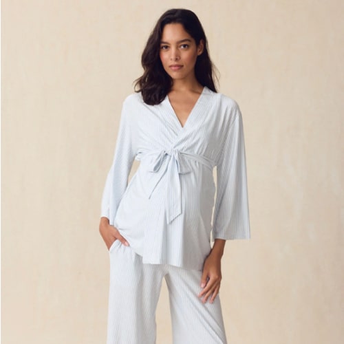 LAKE | Women | DreamModal™ Pajamas | Fog Maternity Kimono Bundle
