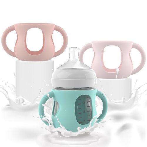 3PCS Set of Silicone Sleeves for Philips Avent Glass Bottle with Handles, It is Designed for Avent Glass Bottles, Compatible with Phillips Avent Glass Bottles 4 oz, and Easy to Clean and Sterilize