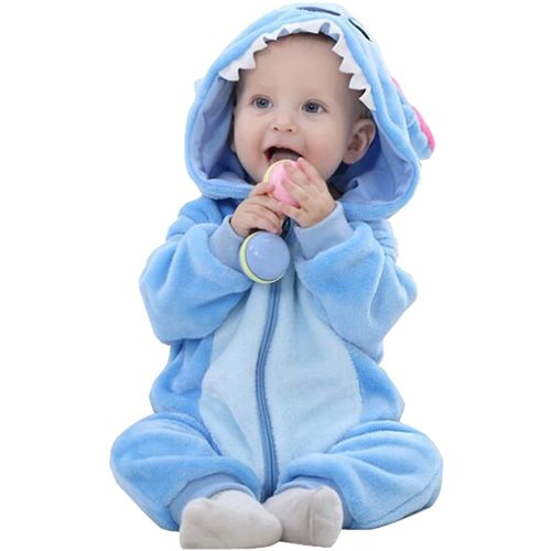 Unisex-Baby Animal Onesies Flannel Cartoon Romper Animal Outfits