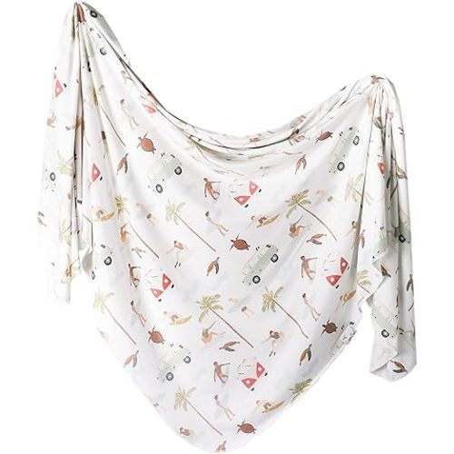 Copper Pearl Large Premium Knit Baby Swaddle Receiving Blanket Maui