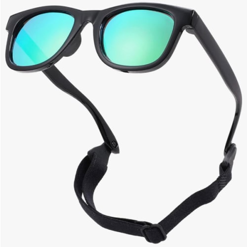 COASION Bendable Flexible Polarized Newborn Baby Sunglasses with Strap for Infant Boys Girls Age 0-12 Months CA8042