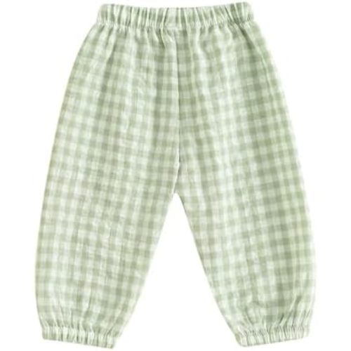 Toddler Checkered Pants Baby Girl Boy Elastic Waist Jogger Pants Kids Casual Plaid Trousers Infant Long Sweatpants