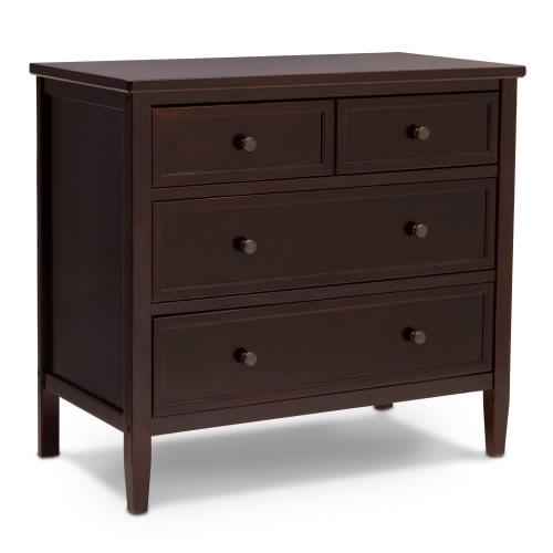Delta Children Epic 3 Drawer Dresser - Walnut Espresso