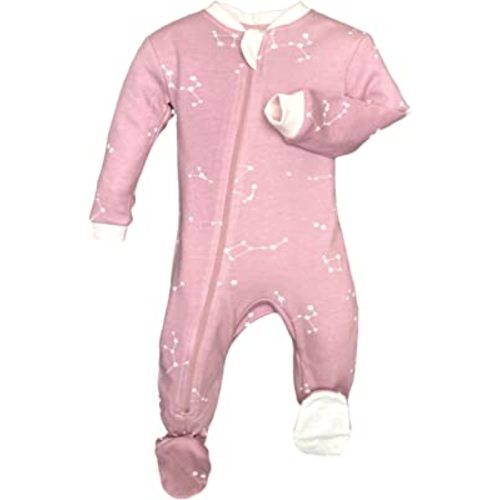 zippyjamz – Zipper Organic Sleeper Footed Onesies Sleeper Baby Pajamas with Inseam Zipper