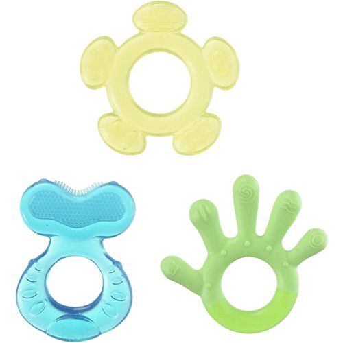 Nuby 3 Step Soothing Teether 3 Piece Set, BPA Free - Assorted Color