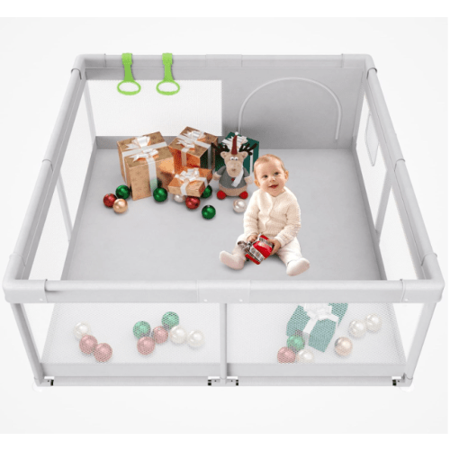 Flying Fish Playpen, Gray, 59 x 59in
