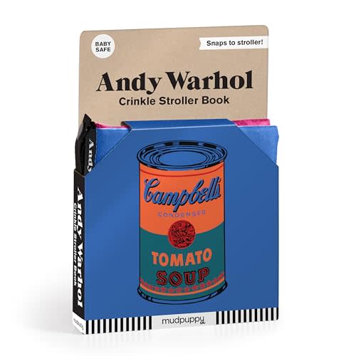 Andy Warhol  Iconic Early Development Crinkle Fabric Stroller Book for Toddlers and Babies