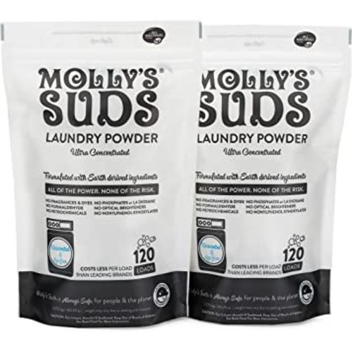 Molly's Suds Original Laundry Detergent Powder | Natural Laundry Detergent Powder for Sensitive Skin | Earth-Derived Ingredients, Stain Fighting | 240 Loads (Unscented)