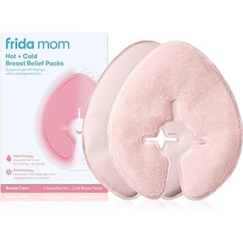 Frida Mom Breastfeeding Therapy Packs, Cold & Hot Therapy Packs, Breastfeeding Essentials for Pain Relief, Lactation Support, and Postpartum Recovery