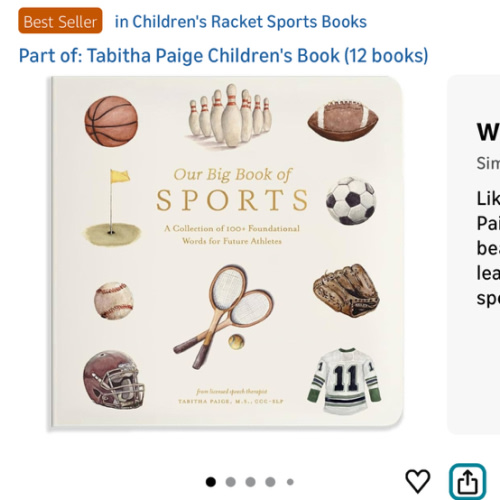 Our Big Book of Sports: A Collection of 100+ Foundational Words for Future Athletes (Tabitha Paige Children's Book Series)