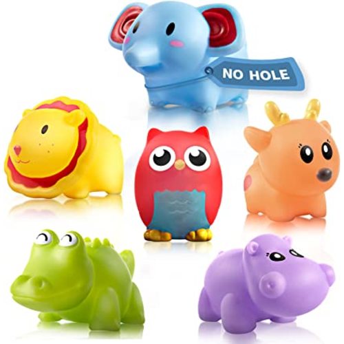 Hely Cancy Infant Bath Toys for 18 Months - No Hole Animal Bathtub Toys, Baby Bath Tub Toys