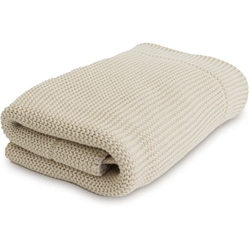 Natemia Knitted Baby Receiving Blanket, Ultra Soft Organic Cotton 30”x 40” Stroller and Nap Time Toddler Blanket