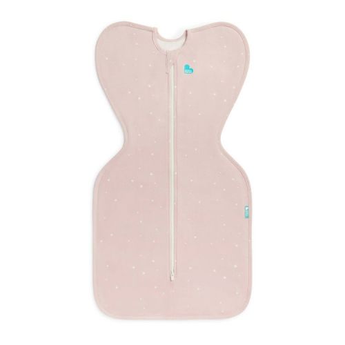 Love to Dream Baby Girl Swaddle Up Sleep Sack - Cotton 1.0 TOG Cap Sleeve Wrap - Pink Twinkle - S