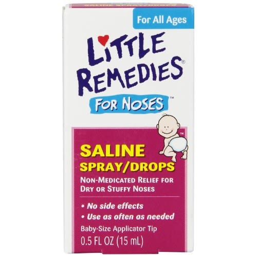 Little Remedies Saline Spray and Drops, Safe for Newborns, 0.5 fl oz - 0.5 Fl Oz (Pack of 1) - Saline Spray/Drops