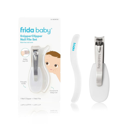 Frida Baby NailFrida Baby Nail Clippers & Nail File & Buffer for Newborns and Up, Safety Spyhole, Nickel Free, Curved Clipper to Fit Babies Nails