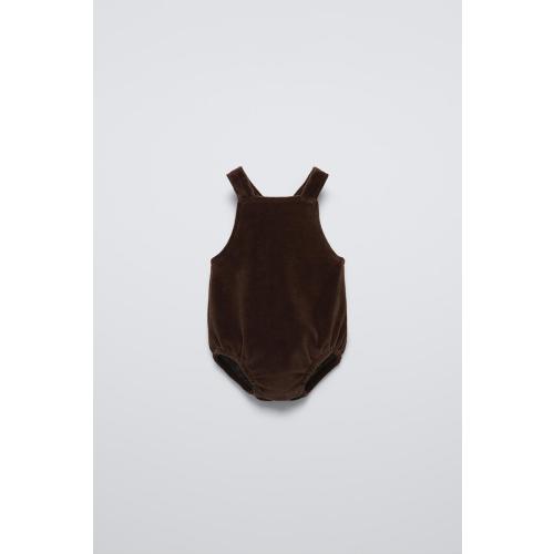 VELVET ROMPER - Brown | ZARA United States