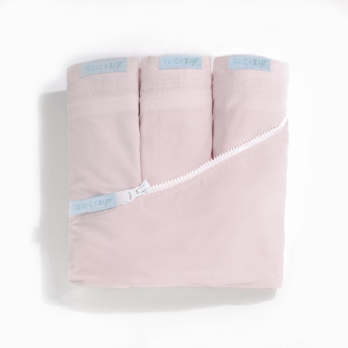 Crib Zip Sheet Starter Pack - Crib 3-Pack / Blush