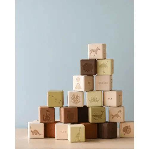 Alphabet Wooden Blocks - Olive– Odin Parker