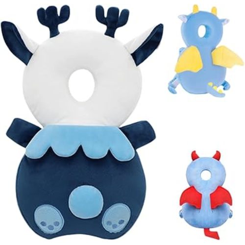 JunNeng Toddler Baby Head Protection Cushion Backpack Wear,Blue Deer