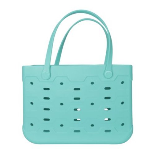 Mainstays Large Plastic Laundry Flex Tote, 18"W x 8.75"D x 13"H, Teal Dream