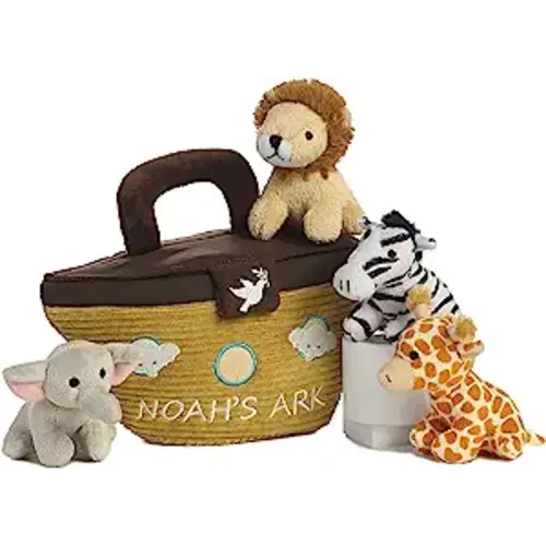 ebba™ Engaging Baby Talk™ Noah's Ark Baby Stuffed Animal - Sensory Delight - Interactive Learning - Multicolor 8 Inches