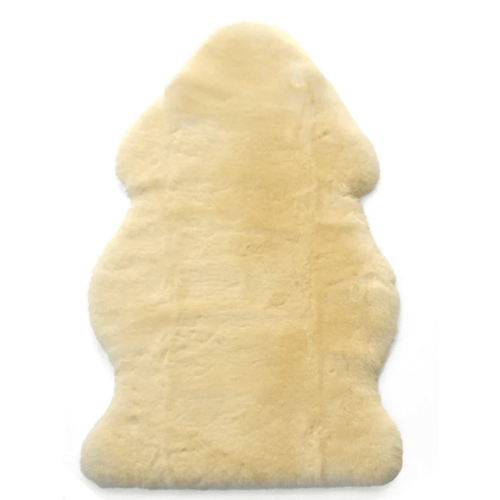 Sheepskin Rug for Babies, 100% Natural, Shorn Lambskin Wool, 2 x 3 Feet, Flax