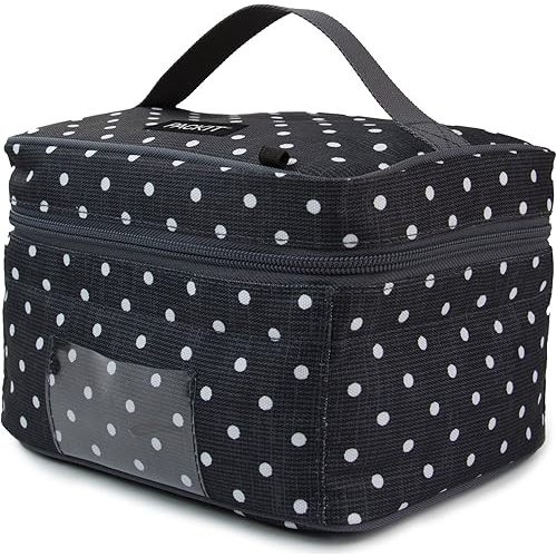PackIt Freezable Bottle Cooler for Breastmilk and Formula, Polka Dots, Built with EcoFreeze Technology, Collapsible, Reusable, Zip Closure and Top Handle, Fits up to four, 5 oz Bottles
