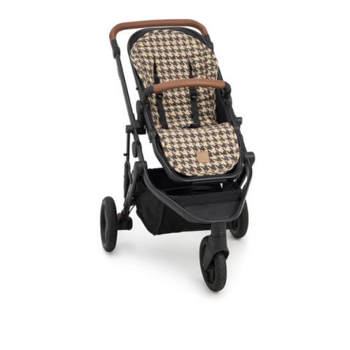 Black Houndstooth Universal Linen Pram Liner