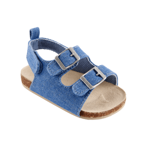 Carter's® | Chambray Buckle Faux Cork Sandals