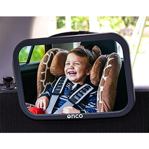 Onco Baby Car Mirror - Baby Mirror for Car - 100% Shatterproof - Drive Safe and Monitor Your Child - Car Mirror Baby Rear Facing Seat - Mirror for Car Seat Rear Facing
