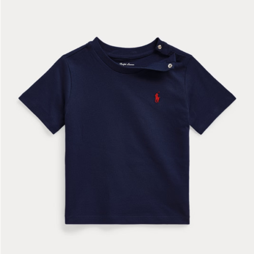 Baby Boy 24M Hot Pink Cotton Jersey Crewneck Tee | Ralph Lauren
