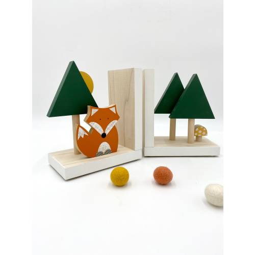 Woodland Bookends for Kids, Fox and Tree Decor, Woodland Nursery, Woodland Kids Decor, Children's Bookends, Fox Nursery, Forest Themed Baby