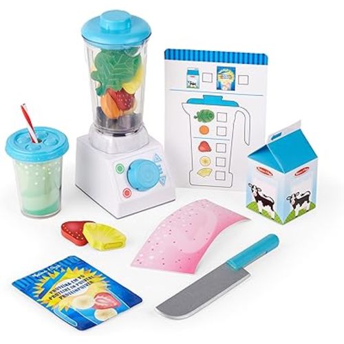 Melissa & Doug Smoothie Maker Blender Set with Play Food - 22 Pieces