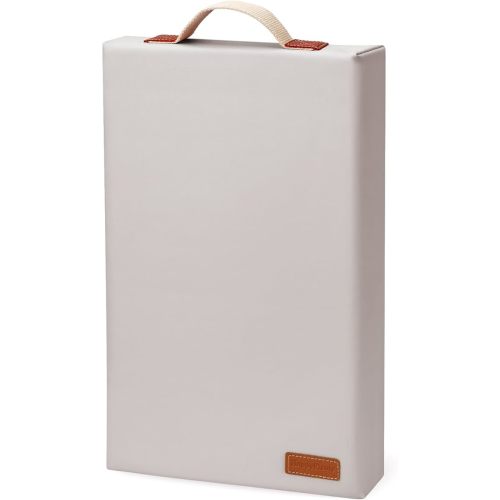 HappyPicnic Waterproof Garden Kneeling Pad - 2" Thick Soft Foam Kneeling Mat for Gardeners with Handle & Removable Cover, Knee Support for Bathing, Grey