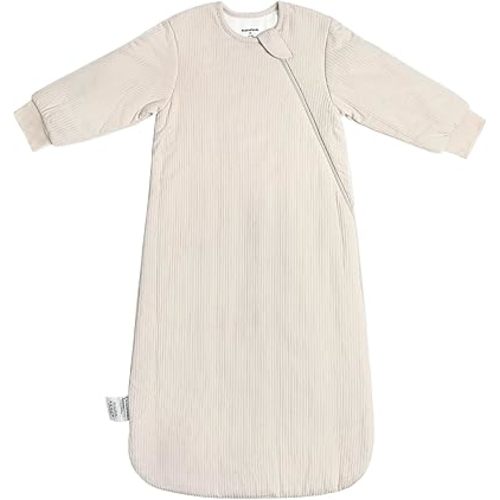 BubblePanda Rayon Made from Bamboo Sleep Sack 0-6 Months Long Sleeve Newborn Sleep Sack 0-3 Months 1.5 Tog Winter Baby Wearable Blanket With 2-Way Zipper Unisex Sleeping Bag for Babies